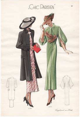 chic parisien fashion illustration 1934